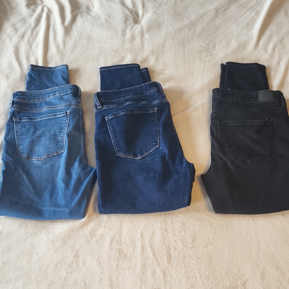 Ameican Eagle jeggings 3 pair! all size 12R